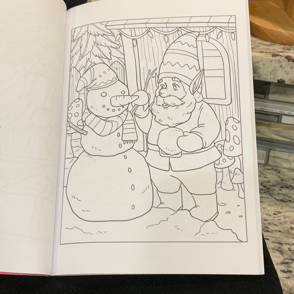 NIP Colouring Heaven Winter Gnomes adult coloring book. - Picture 2 of 3